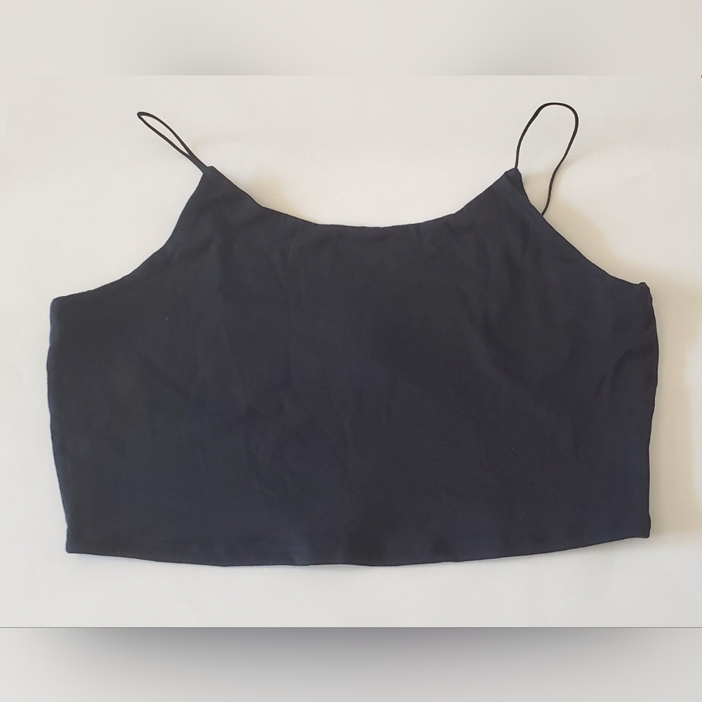 Black Cami Crop Top Size XL Womens NWOT